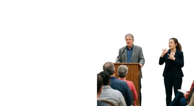 sign language at an AA meeting