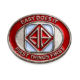 25 year medallion with red and white enamel accents