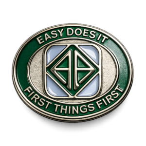 aa toronto 30 year medallion Green and white enamel accents