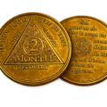 Sobriety and serenity in focus aa toronto medallion in gold
