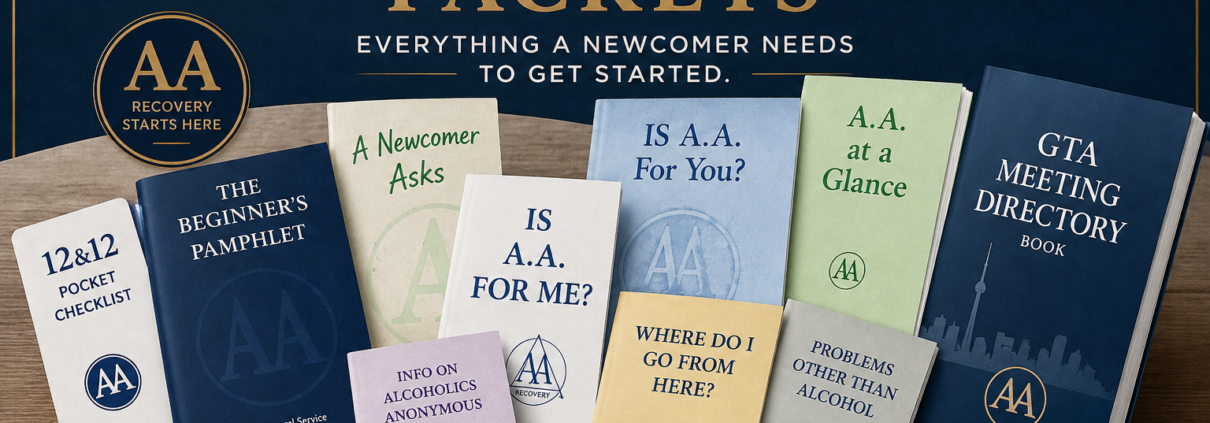an array of items for the aa newcomer