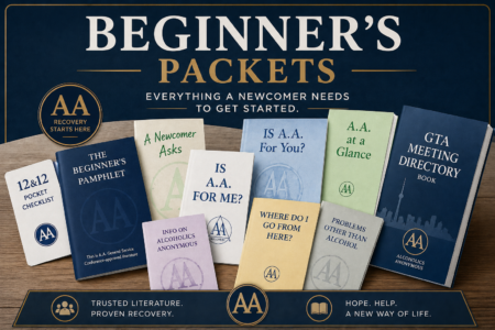 an array of items for the aa newcomer