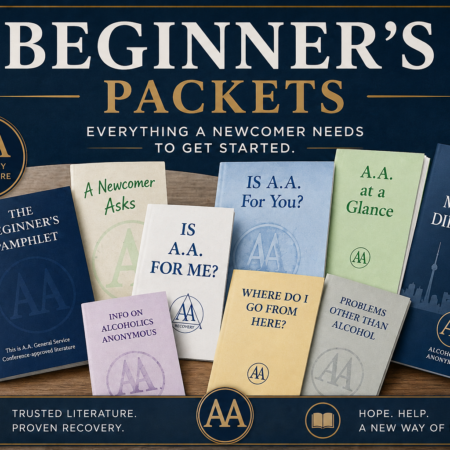an array of items for the aa newcomer