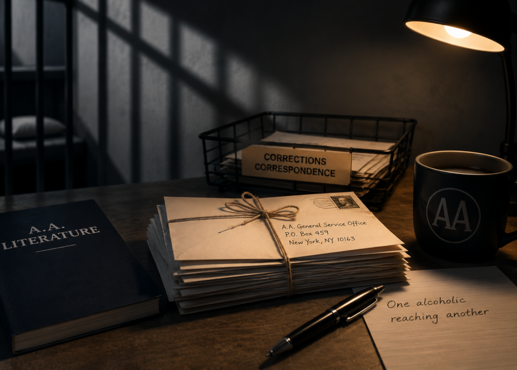 Corrections correspondence on a quiet desk corrections committee GTA penpal image
