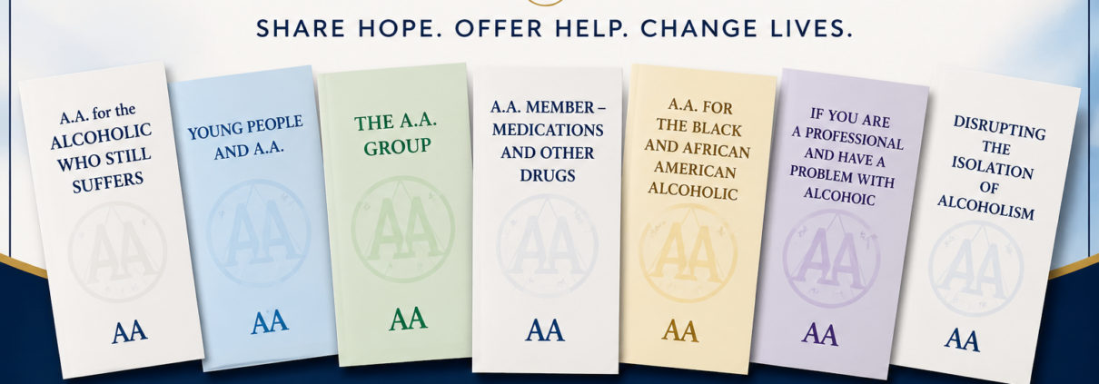 toronto aa bookstore image of free pamphlets