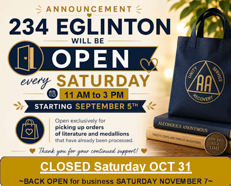 234 Eglinton SATURDAY HOURS Flyer Oct 24 Update