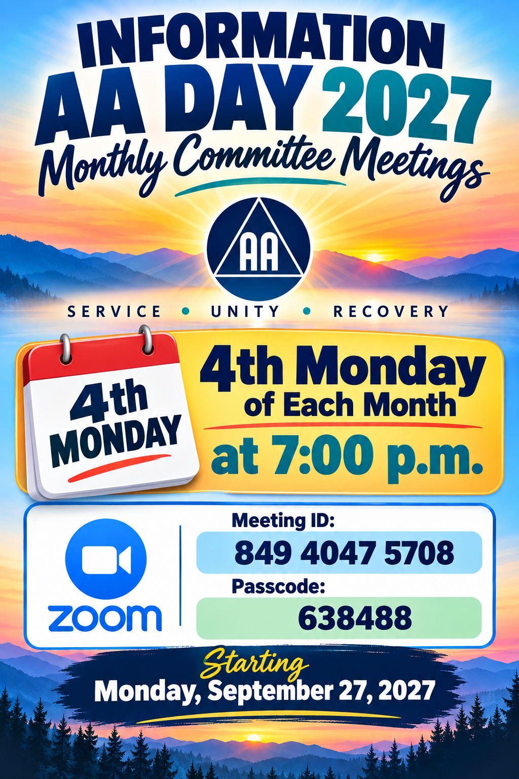 info aa day 2027 committee m
