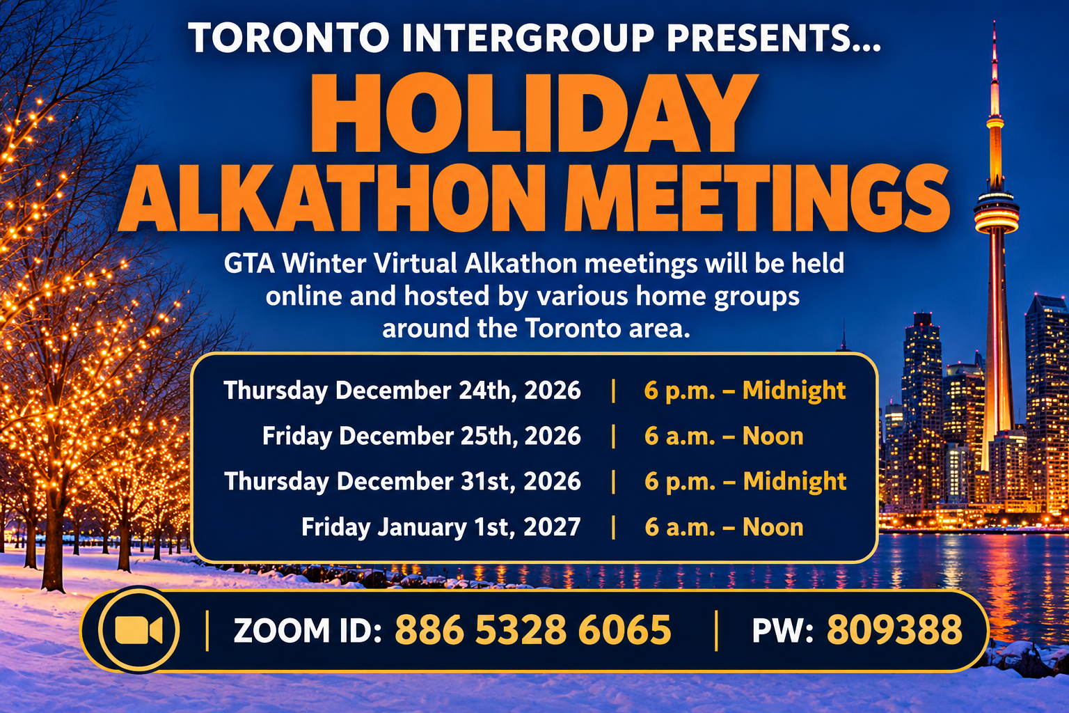 Toronto Holiday Alkathon Night Banner